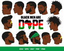Afro Man Clipart Bundle, PNG & SVG Files for Cricut & Silhouette