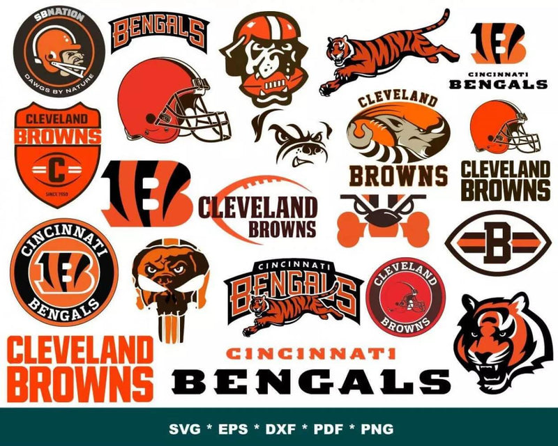 NFL Teams Clipart Bundle, PNG & SVG Cut Files for Cricut / Silhouette