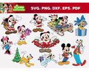 Christmas Disney SVG, Christmas Mickey Mouse SVG Cut Files, Christmas Minnie SVG Cricut, Merry Christmas Disney PNG