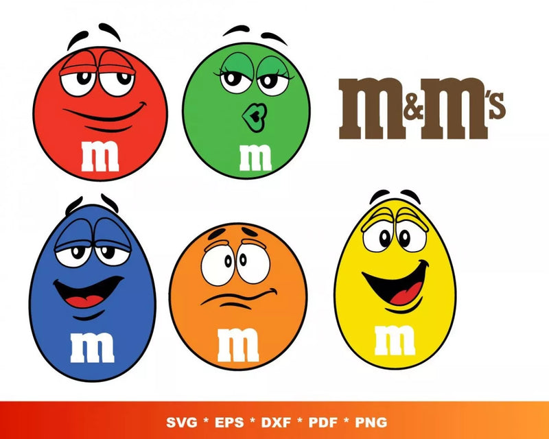 M and M'S SVG Clipart Bundle, PNG & SVG Cut Files for Cricut & Silhoue