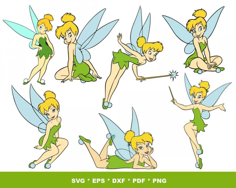 Tinker Bell PNG & SVG Bundle, 100+ Files For Cricut & Silhouette