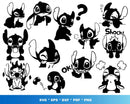 Lilo & Stitch Clipart Bundle, PNG & SVG Files for Cricut & Silhouette