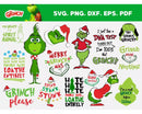 Merry Grinchmas SVG, Grinch Christmas Clipart, Grinch SVG Cricut, Merry Grinchmas Silhouette Vector Cut Files