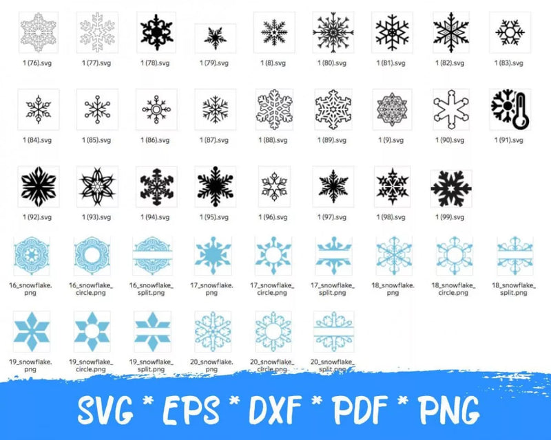 Snowflakes Clipart Bundle, Snowflakes SVG, Snowflakes SVG for Cricut