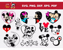 Mickey And Minnie Mouse SVG, Mickey Mouse Cricut Files, Minnie SVG Files For Cricut, Mickey PNG Transparent
