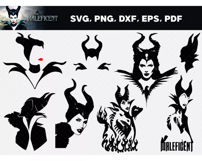 Maleficent SVG, Maleficent SVG For Cricut, Maleficent Silhouette, Maleficent PNG Transparent, Maleficent Clipart