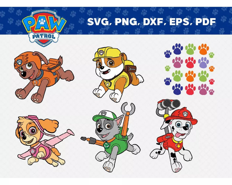 Paw Patrol SVG Bundle, Paw Patrol Alphabet SVG, Paw Patrol Layered SVG, Paw Patrol Clipart Images