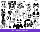 DJ Marshmello SVG, DJ Marshmello SVG Cricut, DJ Marshmello Cliparts