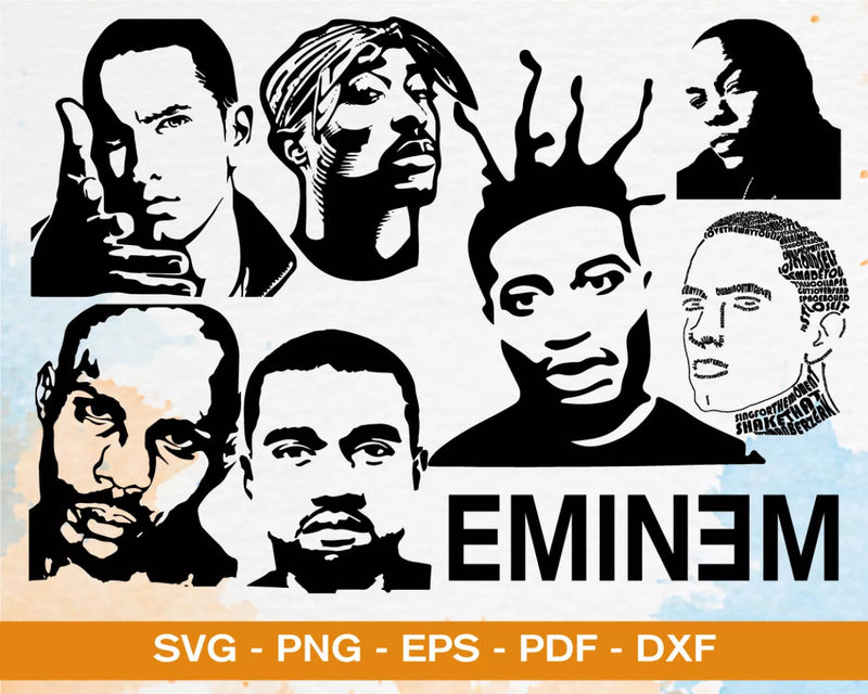 Rappers PNG & SVG Bundle, 150+ Files For Cricut & Silhouette