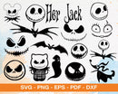 Jack Skellington SVG, Nightmare Before Christmas SVG, Cricut Designs, Halloween Svg For Cricut, Silhouette Vector Cut Files