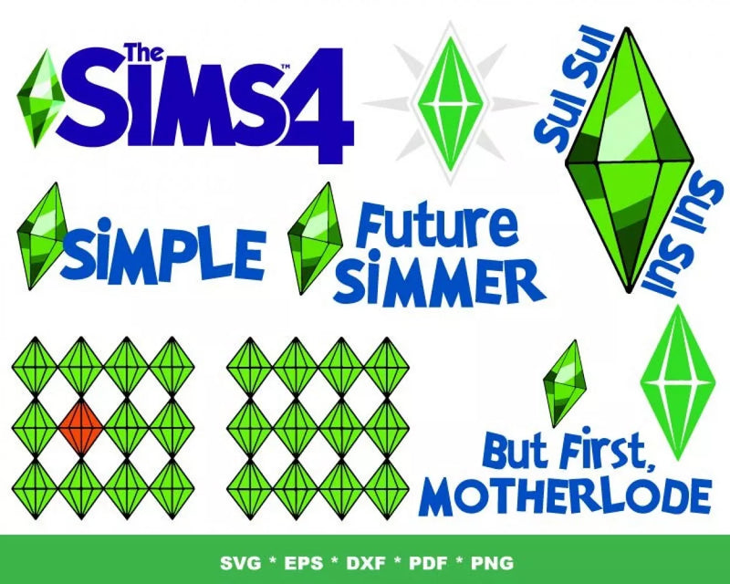 Sims PNG & SVG Bundle, 150+ Files For Cricut & Silhouette