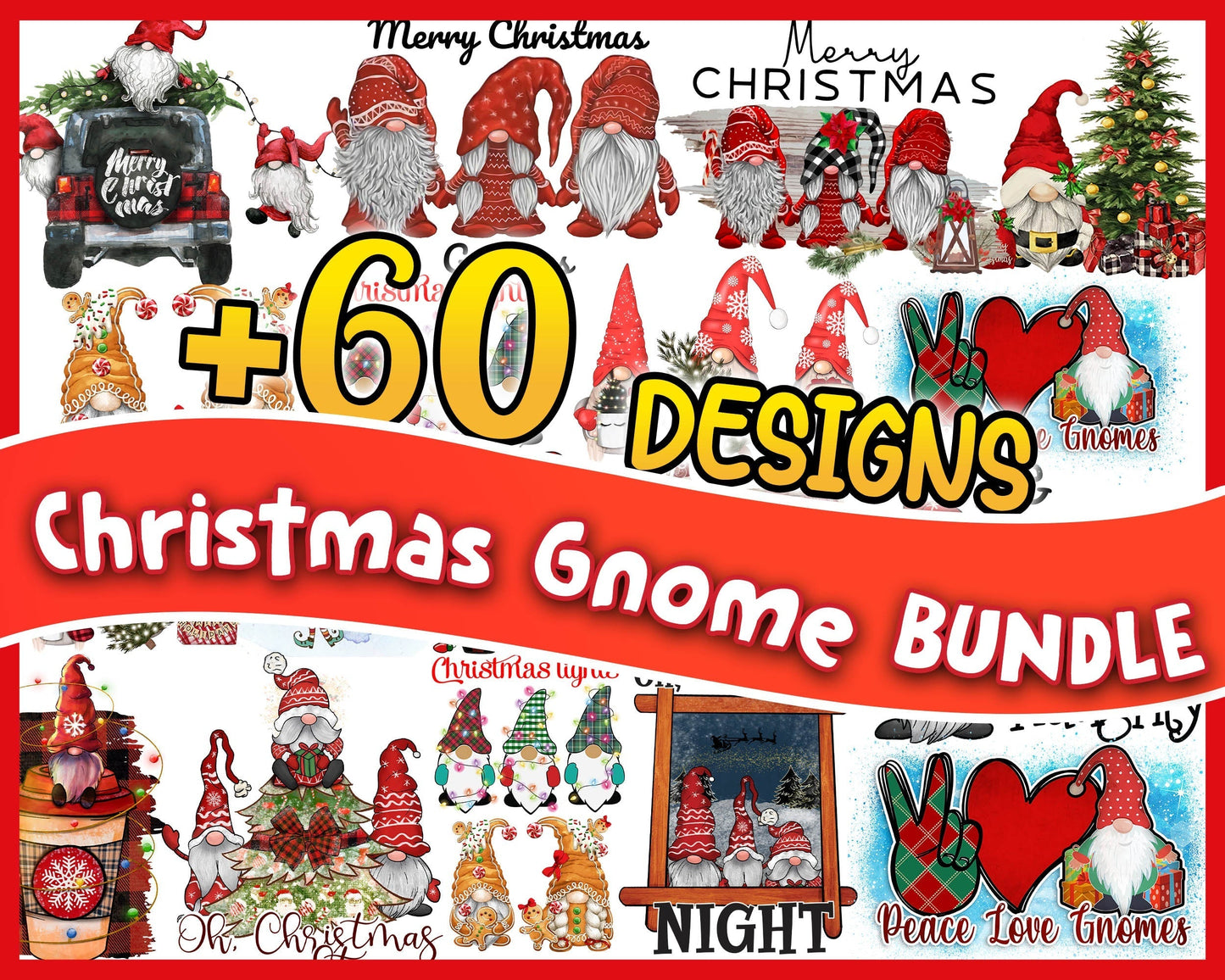 Version 2 - 60+ Christmas Gnome Png, Christmas 2022 Png, Merry Christmas Png, Gnomes Design, Christmas Sublimation CRM29112209
