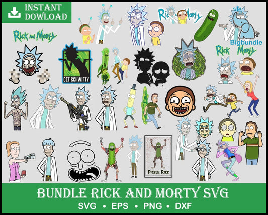 300+ Rick and Morty svg bundle, dxf, png, eps