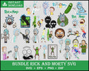 300+ Rick and Morty svg bundle, dxf, png, eps