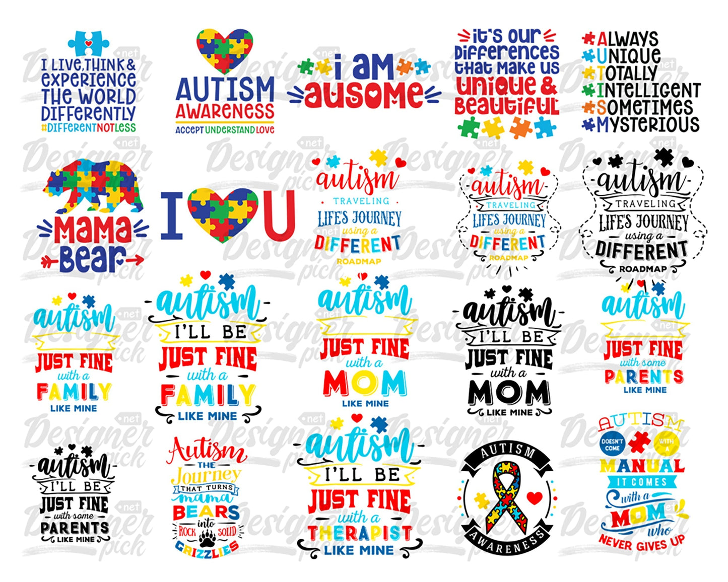 Autism Svg Bundle - Digital download