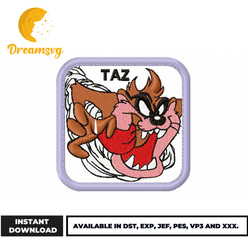 Taz Tasmanian Devil embroidery design