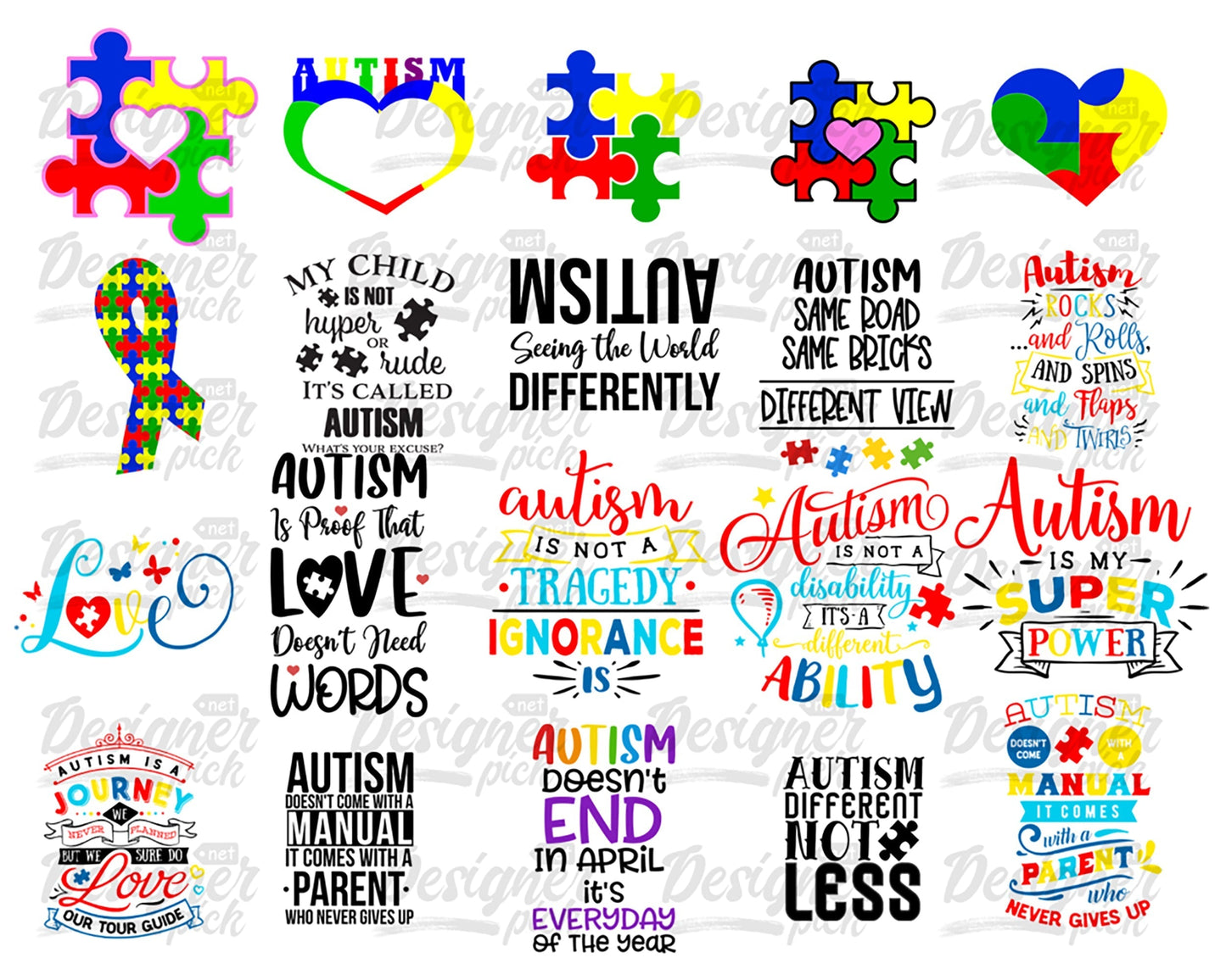 Autism Svg Bundle - Digital download