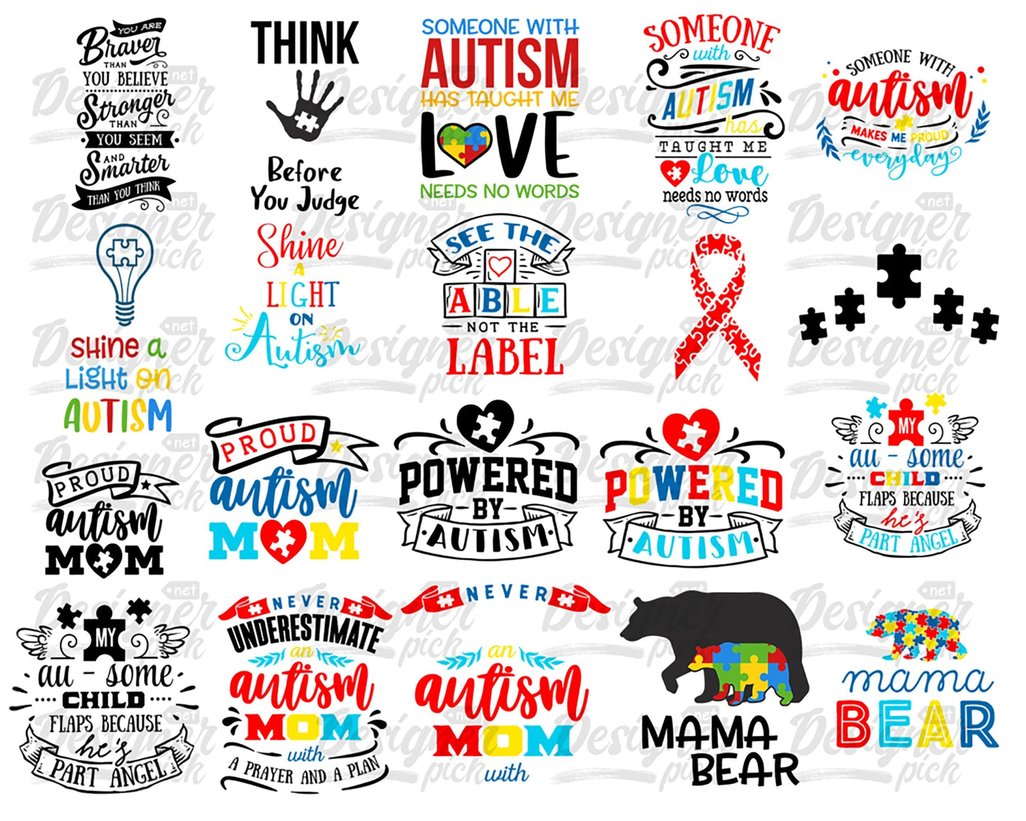 Autism Svg Bundle - Digital download