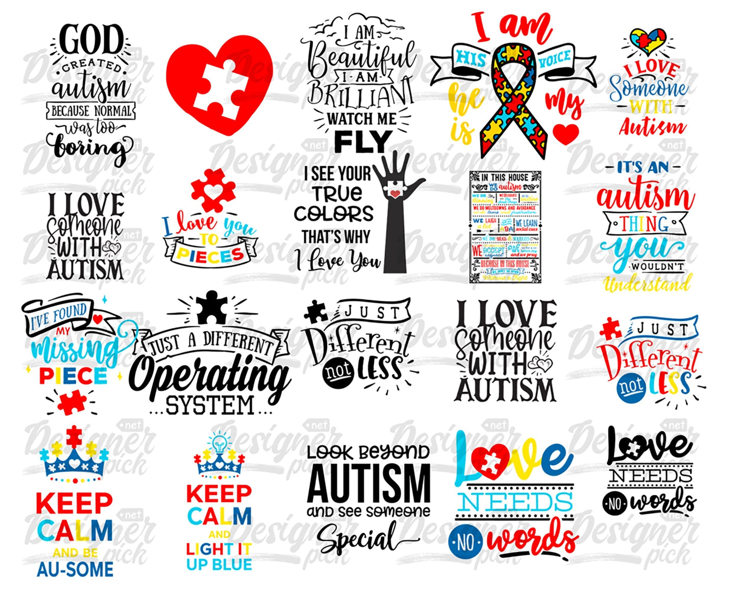 Autism Svg Bundle - Digital download