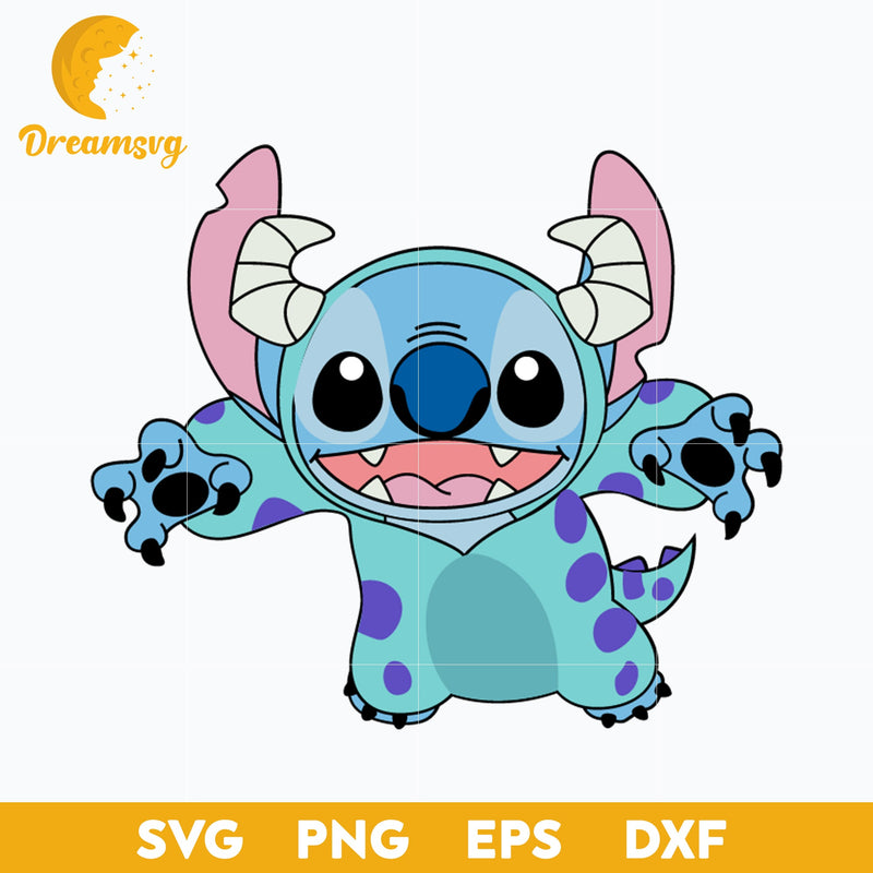 Stitch James Sullivan SVG Monster Stitch SVG, Stitch Halloween SVG, PNG, DXF, EPS Digital File.