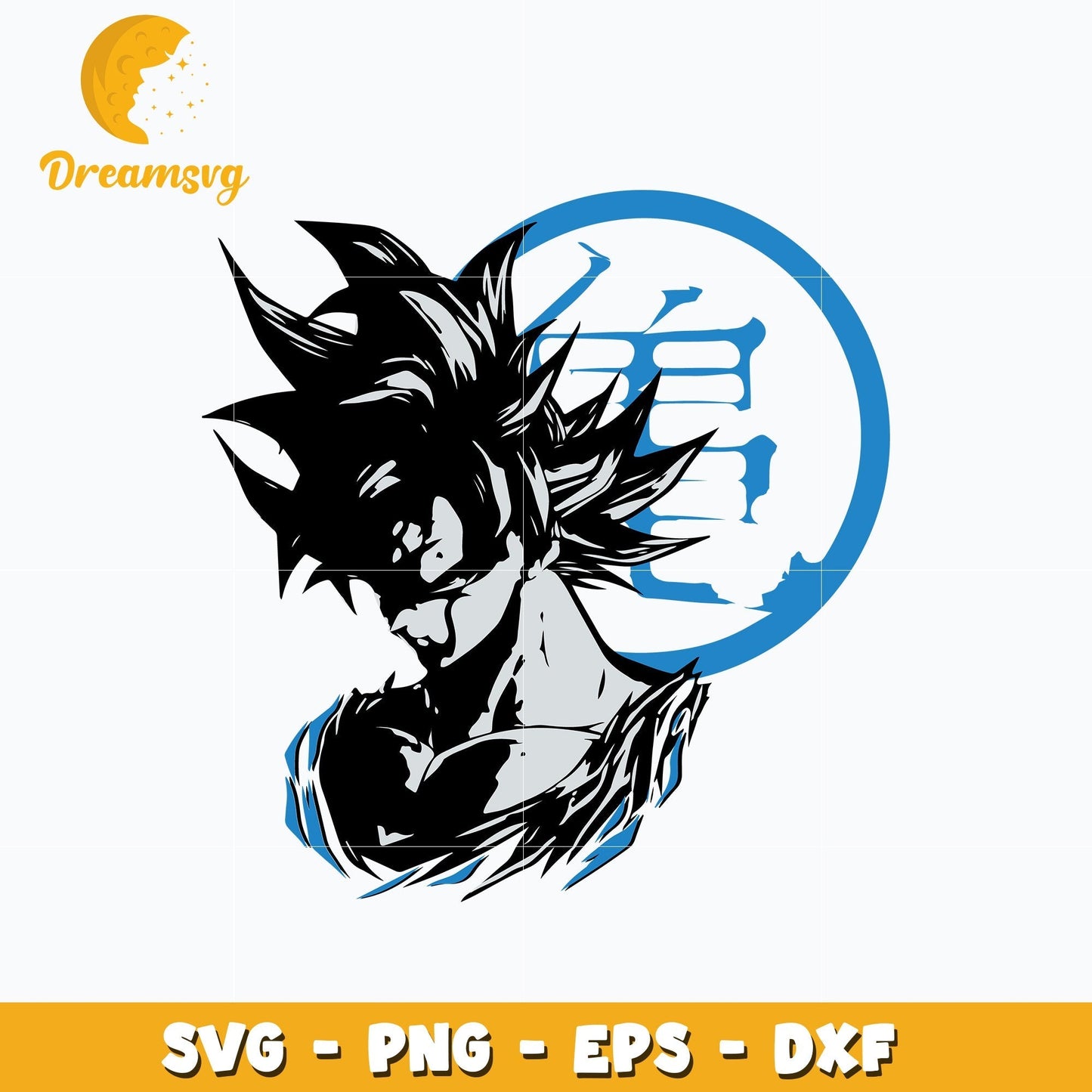 Black Goku Svg, Anime Svg, Dragon Ball Svg