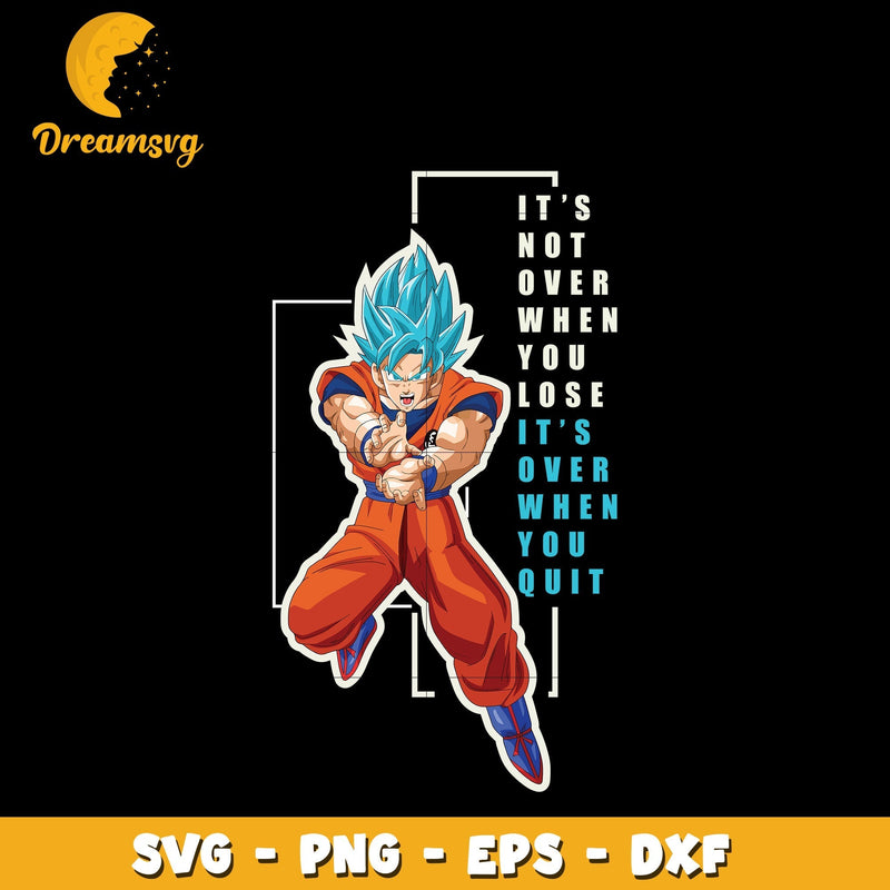 Goku quotes Super Saiyan Blue Svg, Anime Svg, Dragon Ball Svg