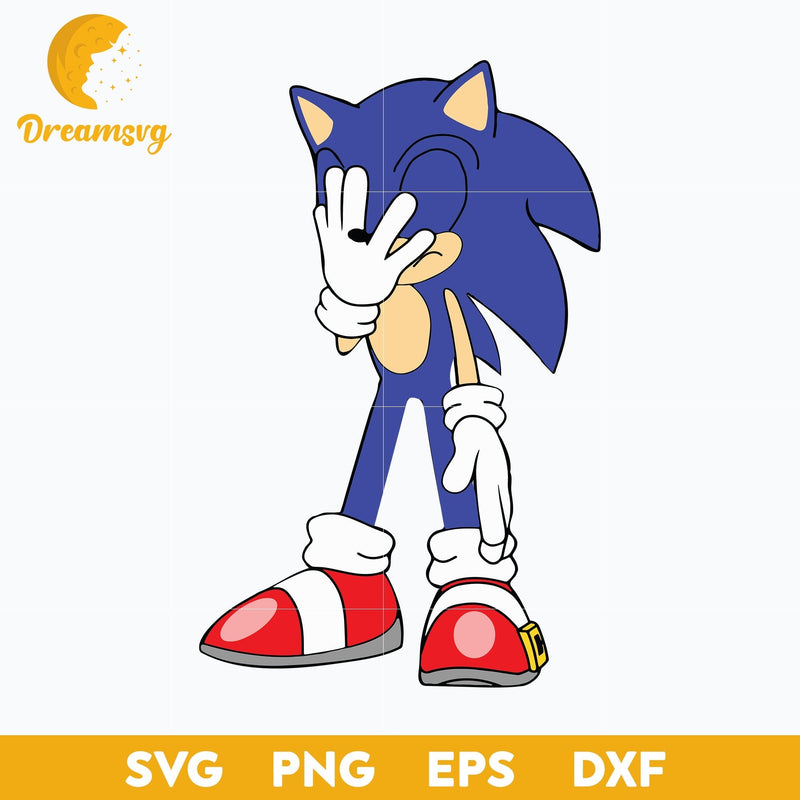 The Hedgehog Svg, Sonic Svg, Sonic Head Svg, Face Svg, Characters SVG, Cut files for Cricut, Cartoon svg, png, dxf, eps file.