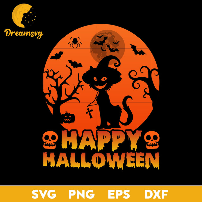 Happy hallween svg, Halloween svg, png, dxf, eps digital file.