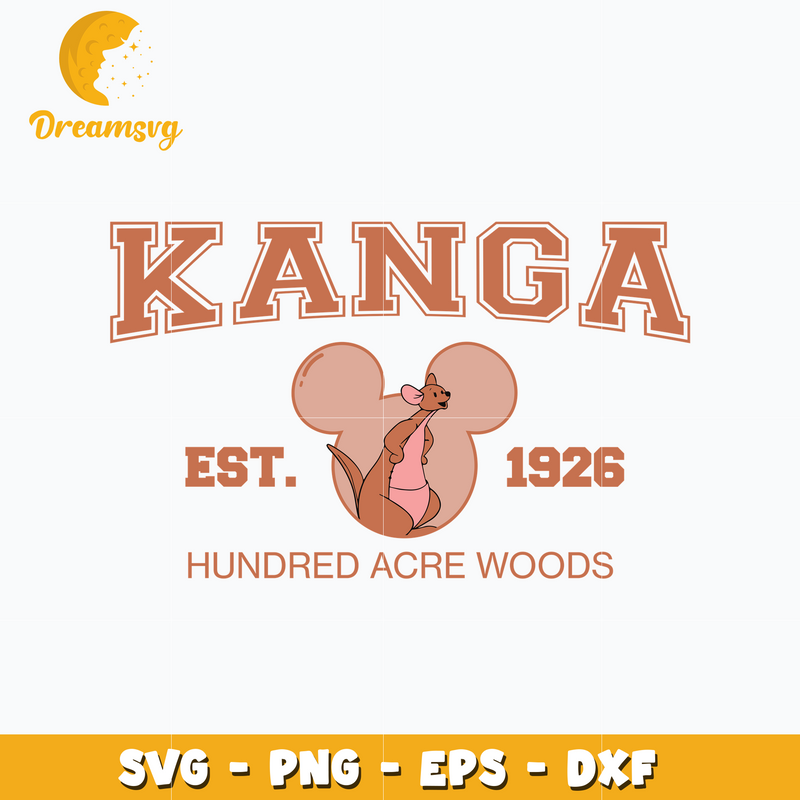 kanga est 1926 svg, mickey head svg