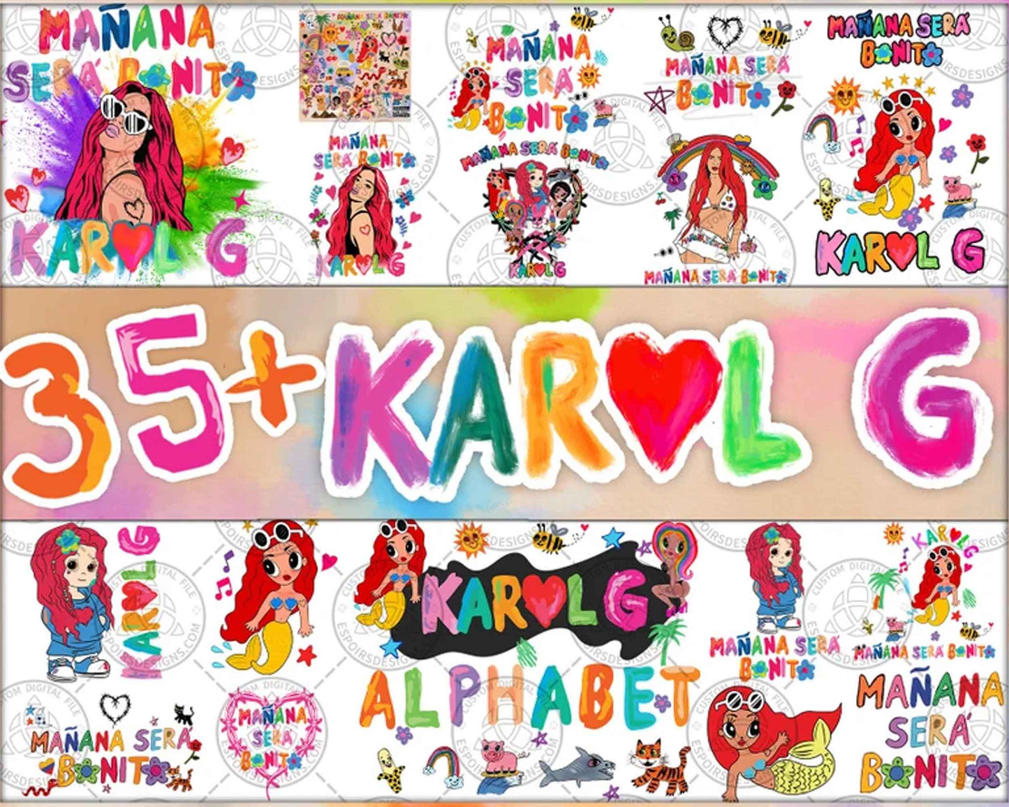 35+ Karol G PNG Bundle, Karol G Alphabet Svg Png, Mañana Será Bonito Png, Karol G Tumbler Wrap