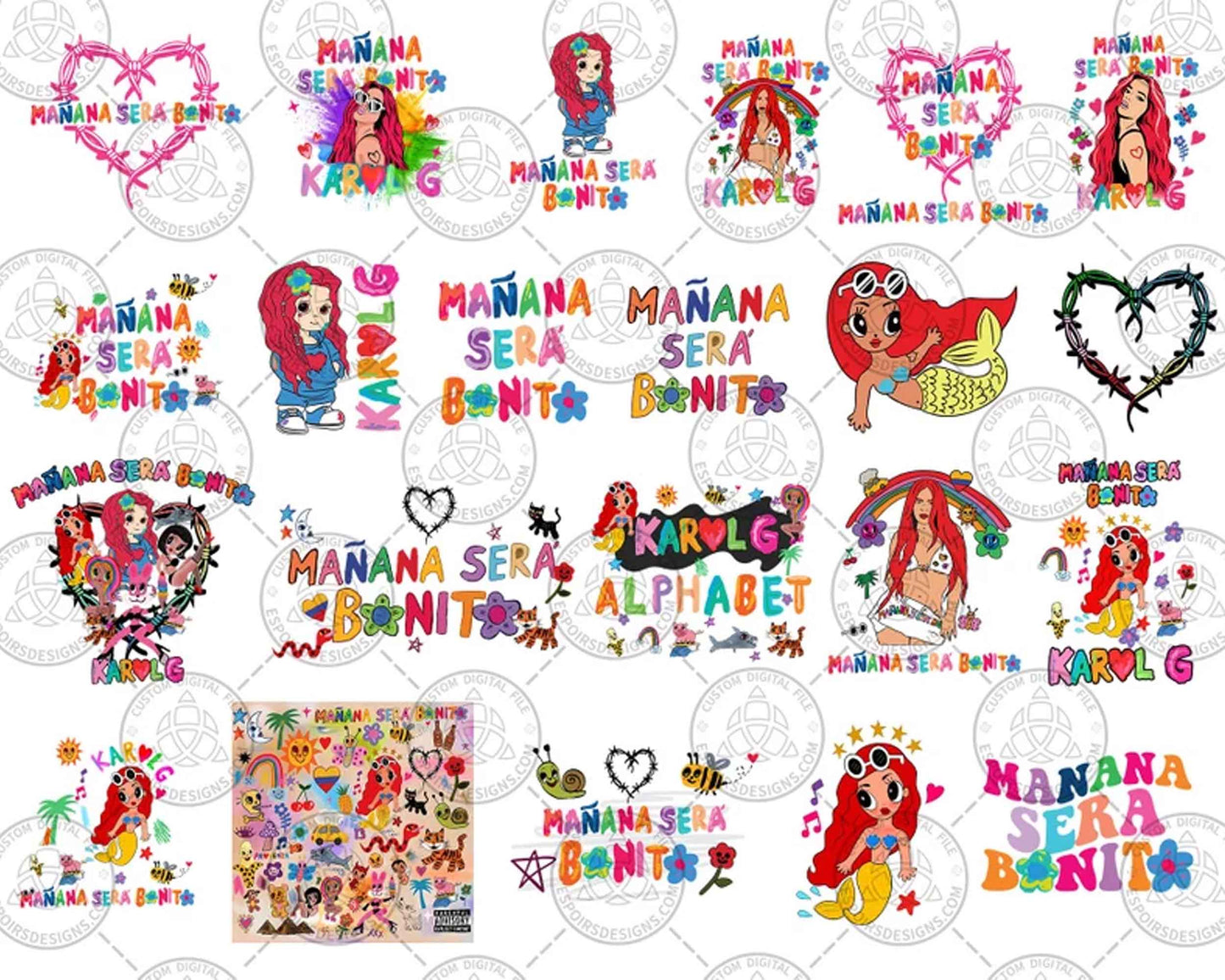 35+ Karol G PNG Bundle, Karol G Alphabet Svg Png, Mañana Será Bonito Png, Karol G Tumbler Wrap