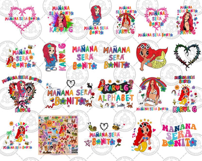 35+ Karol G PNG Bundle, Karol G Alphabet Svg Png, Mañana Será Bonito Png, Karol G Tumbler Wrap