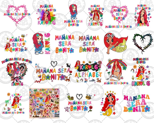 35+ Karol G PNG Bundle, Karol G Alphabet Svg Png, Mañana Será Bonito Png, Karol G Tumbler Wrap