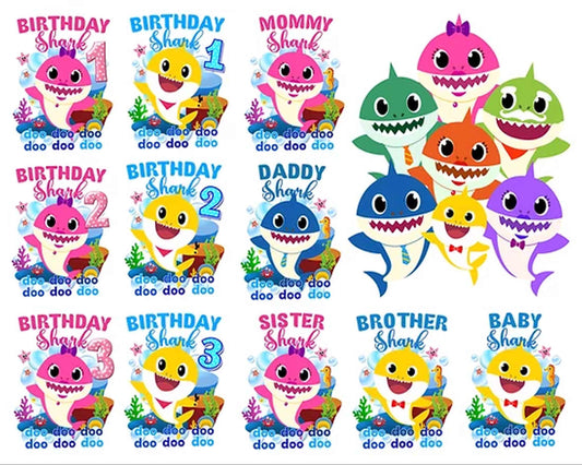35+ Baby Shark PNG  Mega Bundle, Bundle Baby shark family designs, Digital files