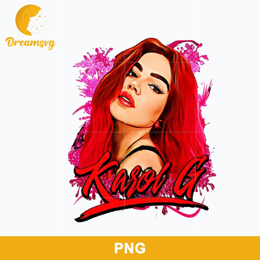Bichota Karol G Png, Karol G Red Hair Png Hand Drawn Karol G Bichota Red Hair PNG
