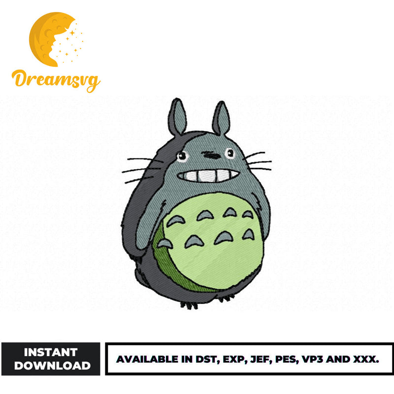 Totoro embroidery design