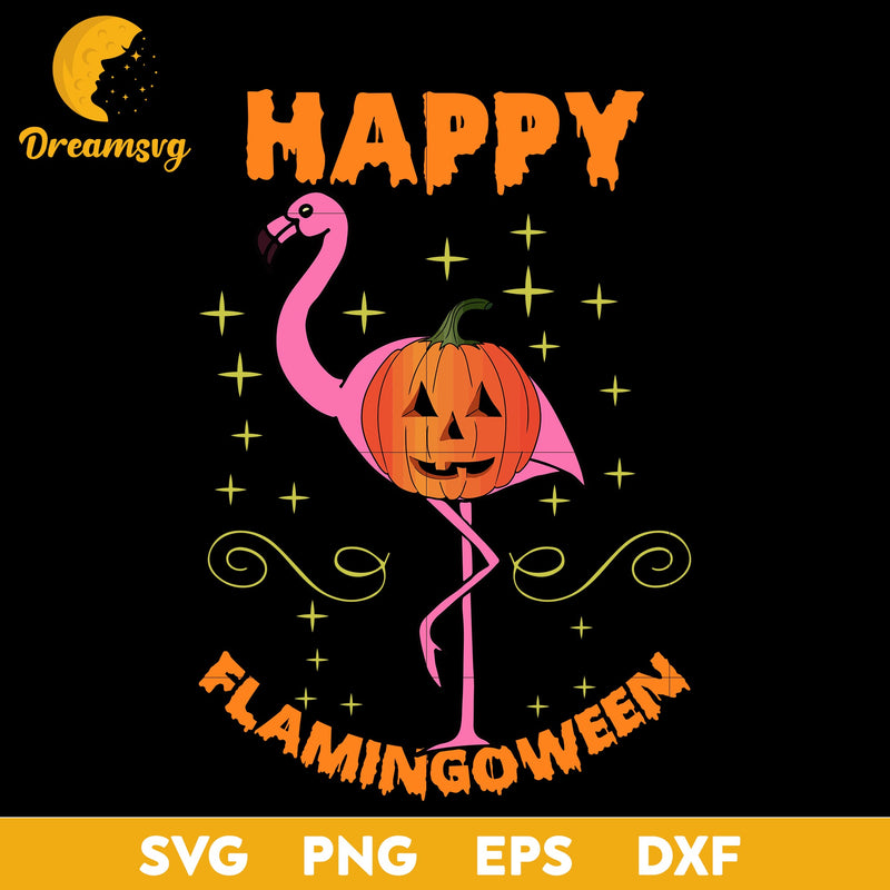 Happy flamingoween svg, Halloween svg, png, dxf, eps digital file.