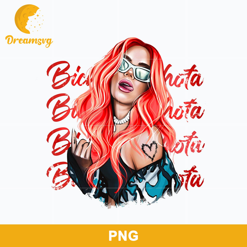 Bichota Karol G Png, Karol G Red Hair Png Hand Drawn Karol G Png File.