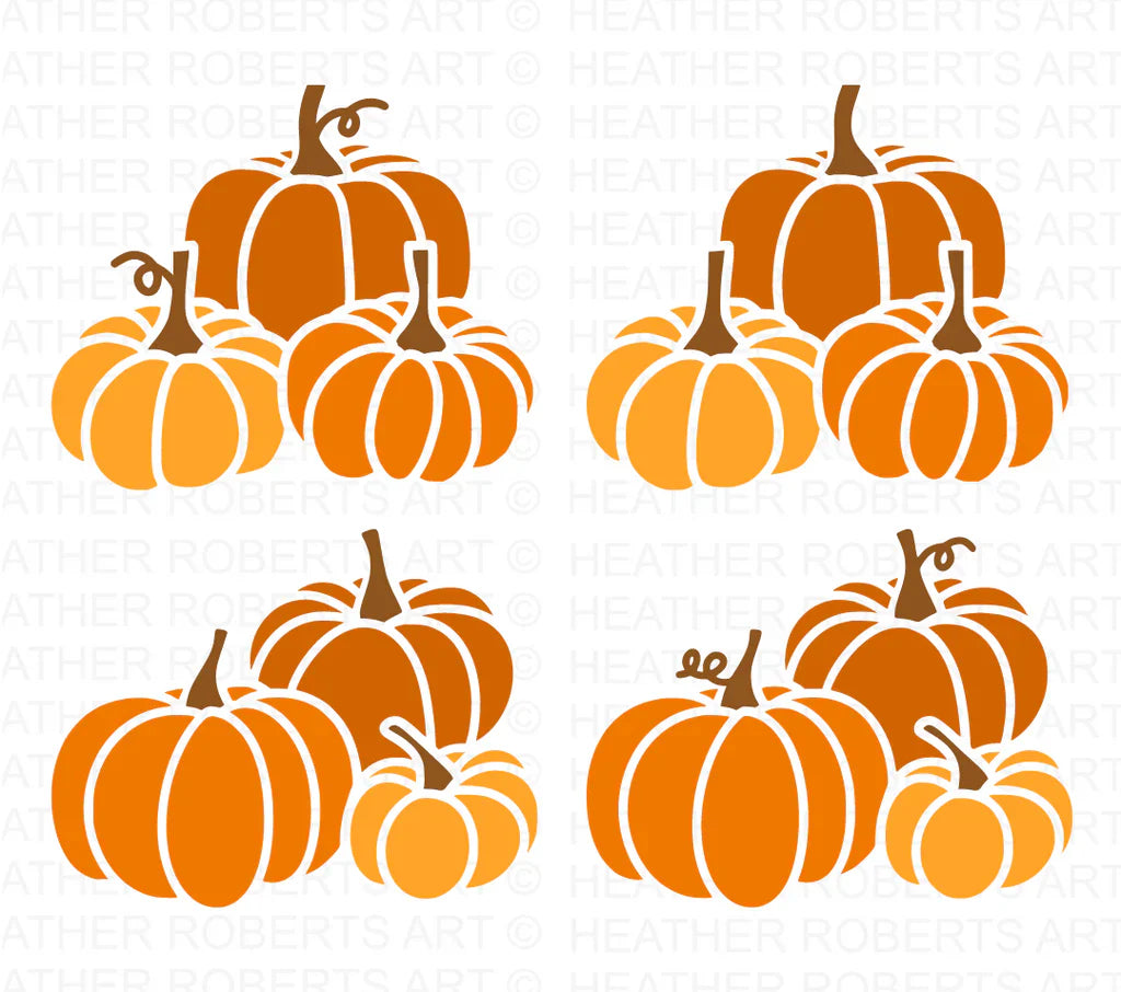 Hello Fall Pumpkins SVG Bundle, Cliparts for Cricut / Silhouette