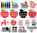 Back to School SVG Bundle, 45 Cliparts for Cricut / Silhouette