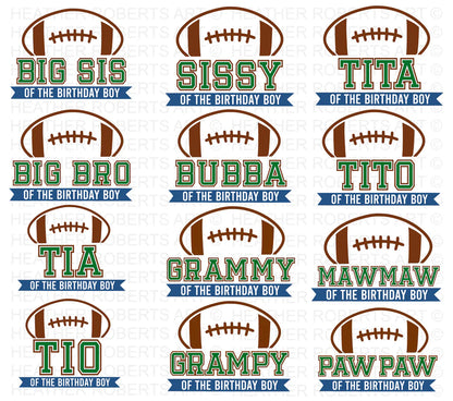 Football Birthday SVG Bundle, Cliparts for Cricut / Silhouette