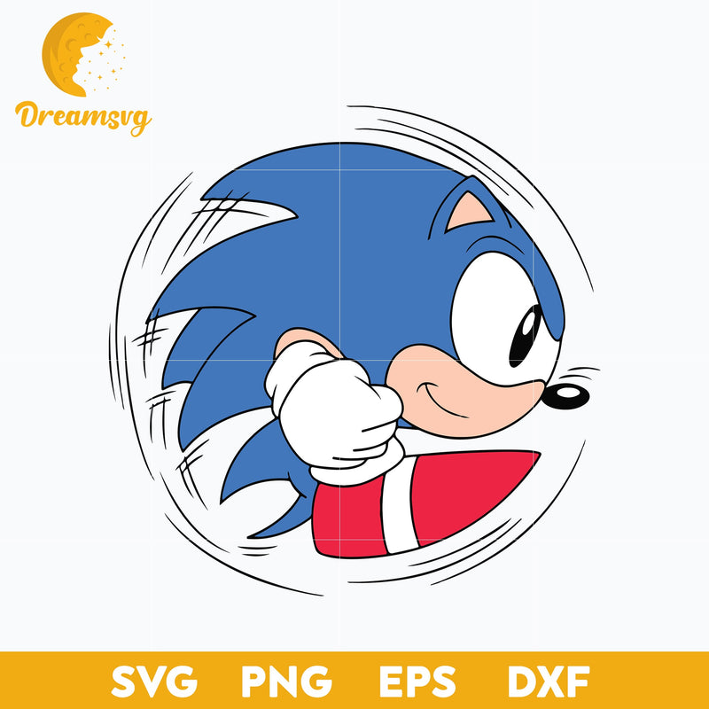 The Hedgehog Svg, Sonic Svg, Sonic Head Svg, Face Svg, Characters SVG, Cut files for Cricut, Cartoon svg, png, dxf, eps file.