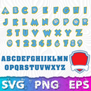Paw Patrol SVG Bundle, Paw Patrol Clipart Paw Patrol Alphabet, Silhouette Svg Cut Files, Png Digital Bundle