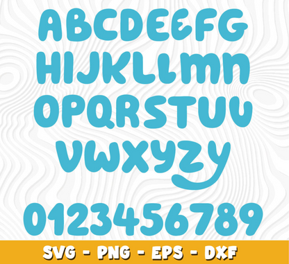 Bluey SVG Bundle, Bluey Birthday SVG, Bluey Alphabet SVG, Bluey and Family Clipart PNG Vector Files