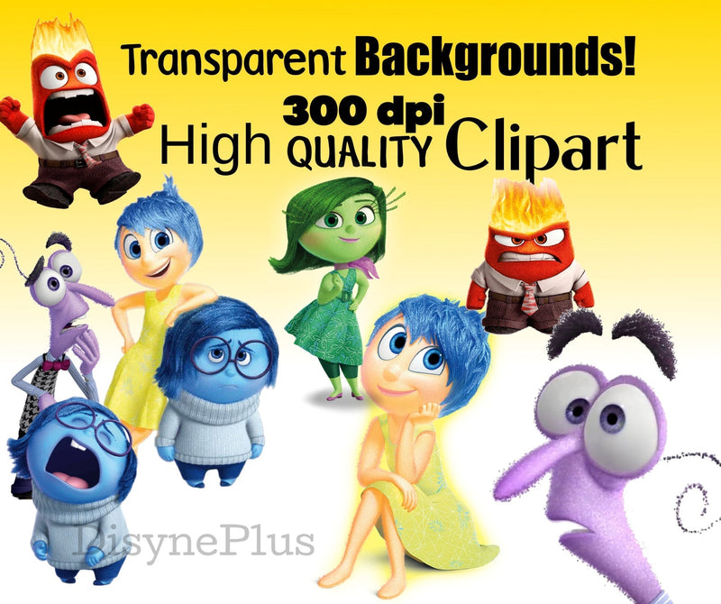 Inside Out 2 characters design png bundle, disney cartoon png, instant download