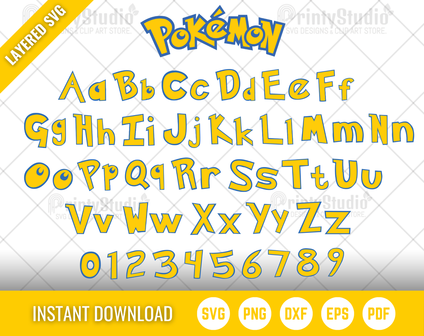 Pokemon 300 Cliparts Bundle, Pokemon SVG cut files for Cricut / Silhouette, PNG, DXF, instant download