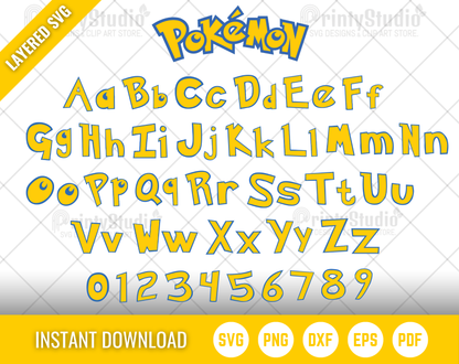 Pokemon 300 Cliparts Bundle, Pokemon SVG cut files for Cricut / Silhouette, PNG, DXF, instant download