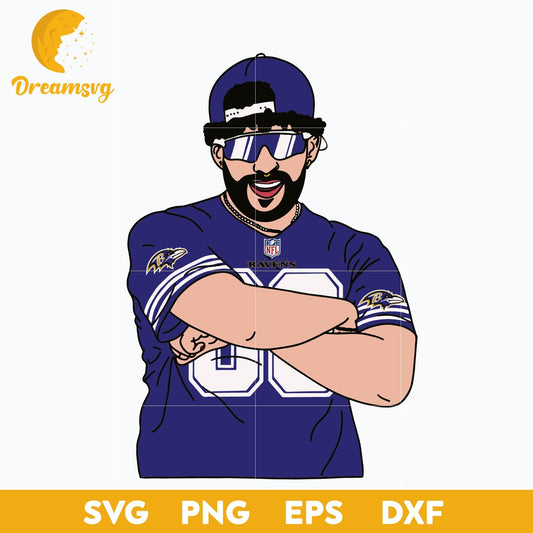 Baltimore Ravens Bad Bunny SVG, Baltimore Ravens NFL SVG, PNG DXF EPS Digital File