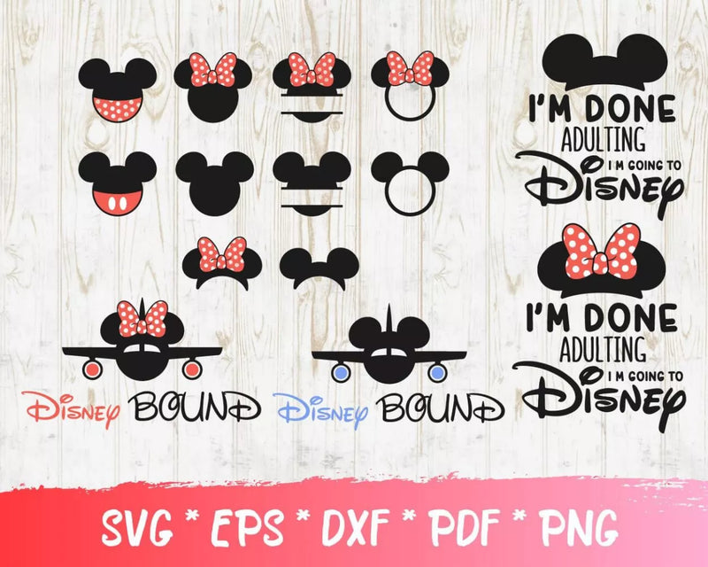 Disney Clipart Bundle, PNG & SVG Cut Files for Cricut / Silhouette