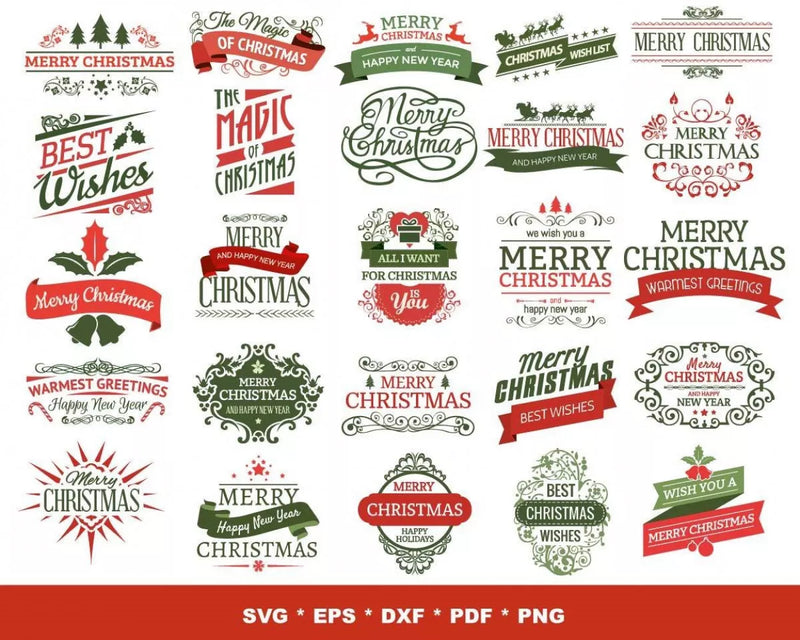 Christmas Ornament SVG Bundle 150+ Files For Cricut & Silhouette